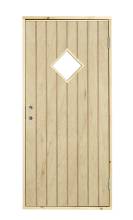 Udhusdør m/rude højrehængt 94,8 x 205 cm